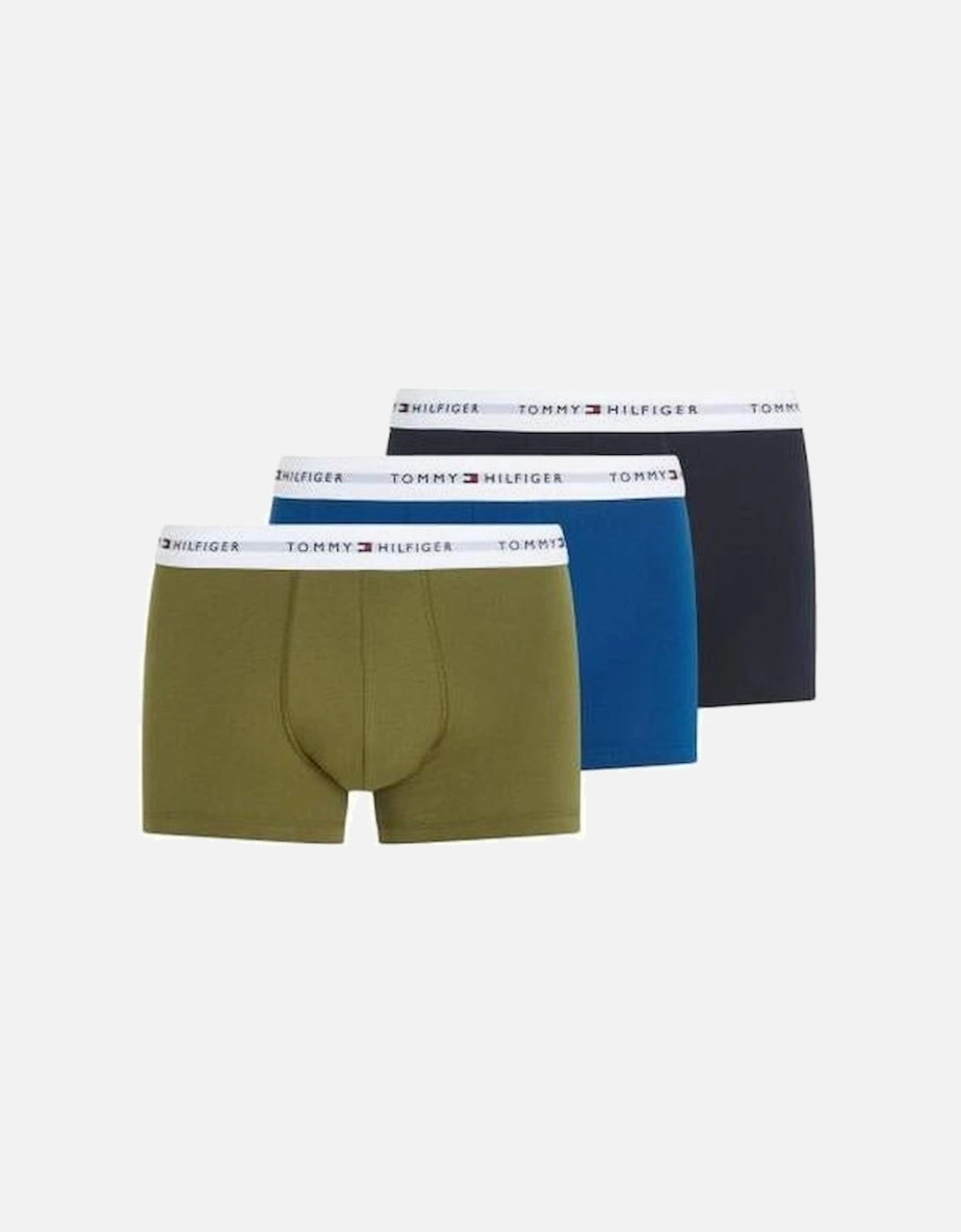 3-Pack Premium Essentials Boxer Trunks, Navy/Blue/Khaki, 16 of 15