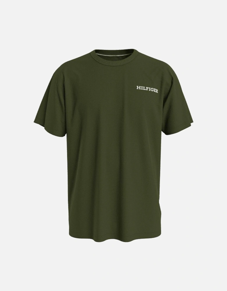 Hilfiger Logo Waffle T-Shirt, Khaki