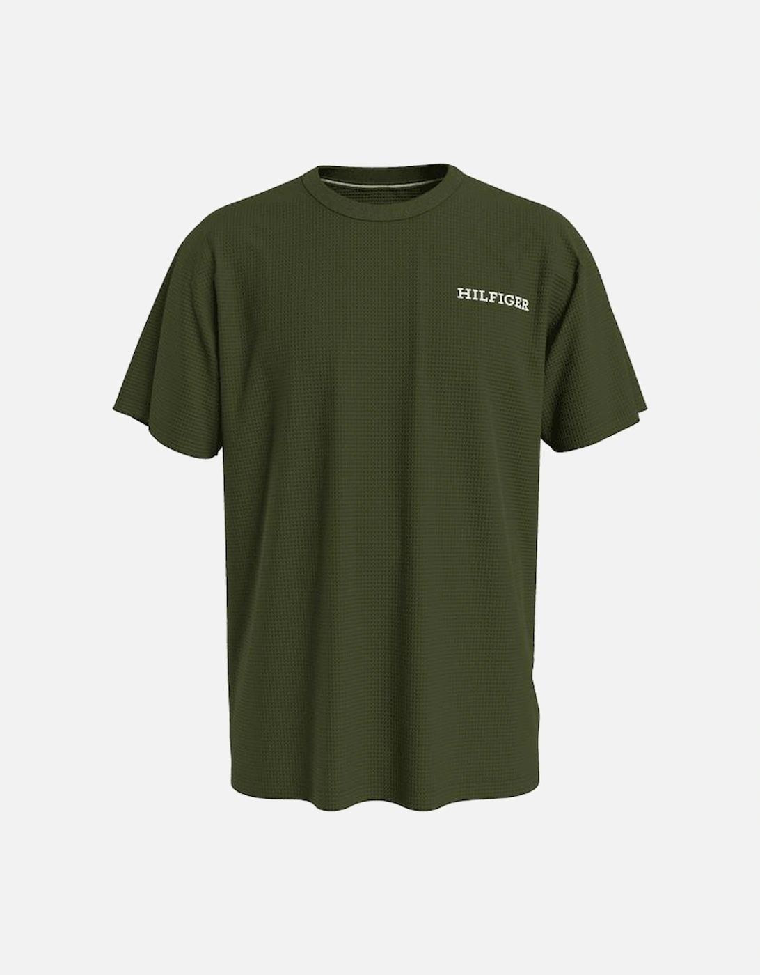 Hilfiger Logo Waffle T-Shirt, Khaki, 6 of 5