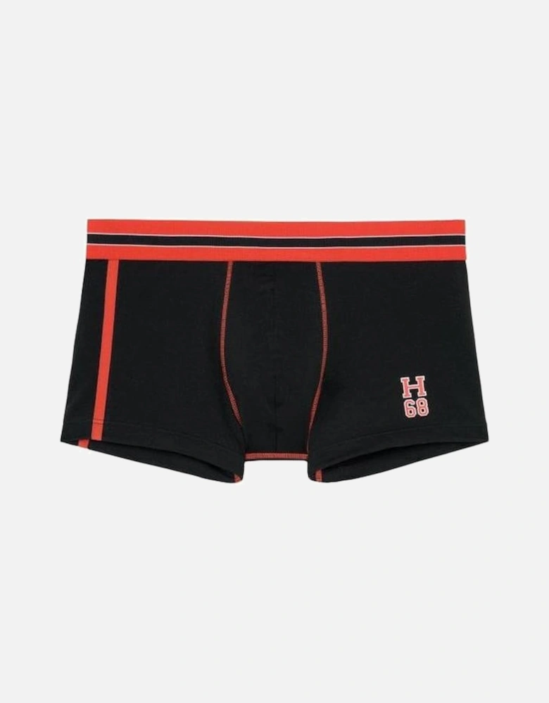Run Sports Contrast Boxer Trunk, Black/red