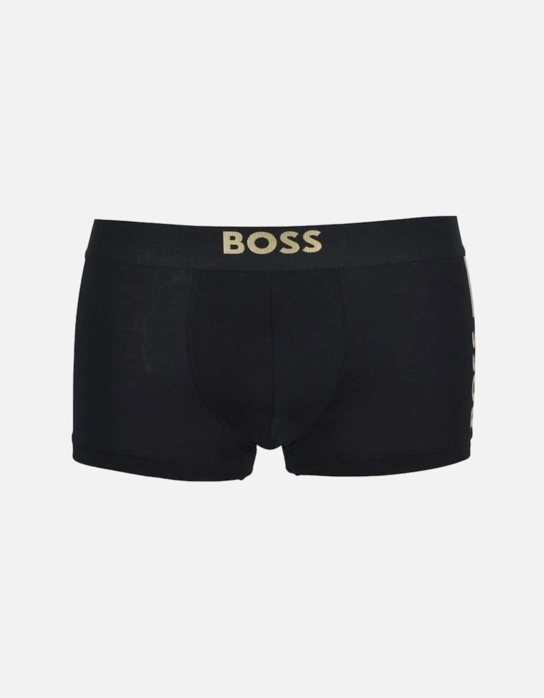 Starlight Side Logo Boxer Trunk, Black/gold
