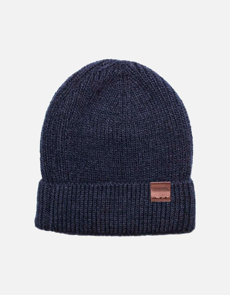 Heritage Traditions Fisherman Wool Mix Beanie Navy