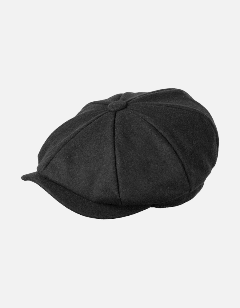 Heritage Traditions Carlyle Wool Melton Newsboy Cap Black