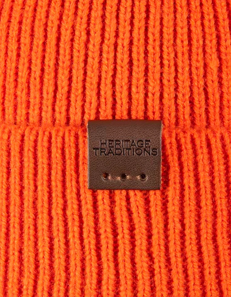 Heritage Traditions Fisherman Rib Beanie Hunting Orange