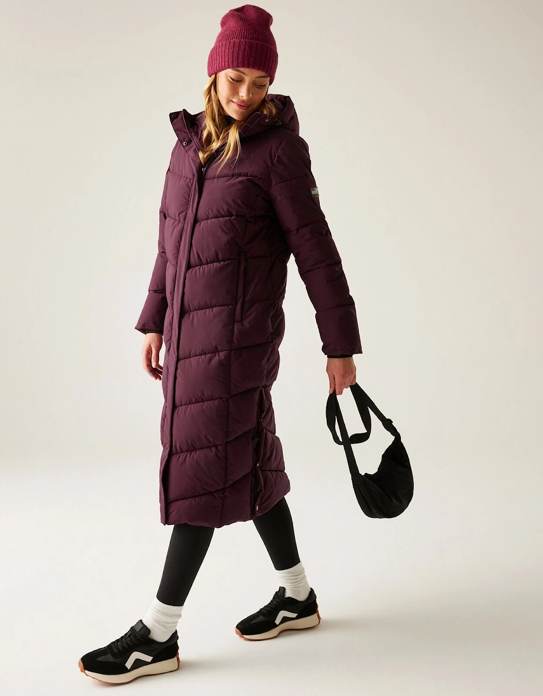 Womens Eloria Longline Quilted Padded Jacket, 2 of 1