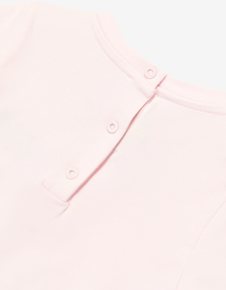 Baby Girls Bear Pocket T-Shirt in Pink