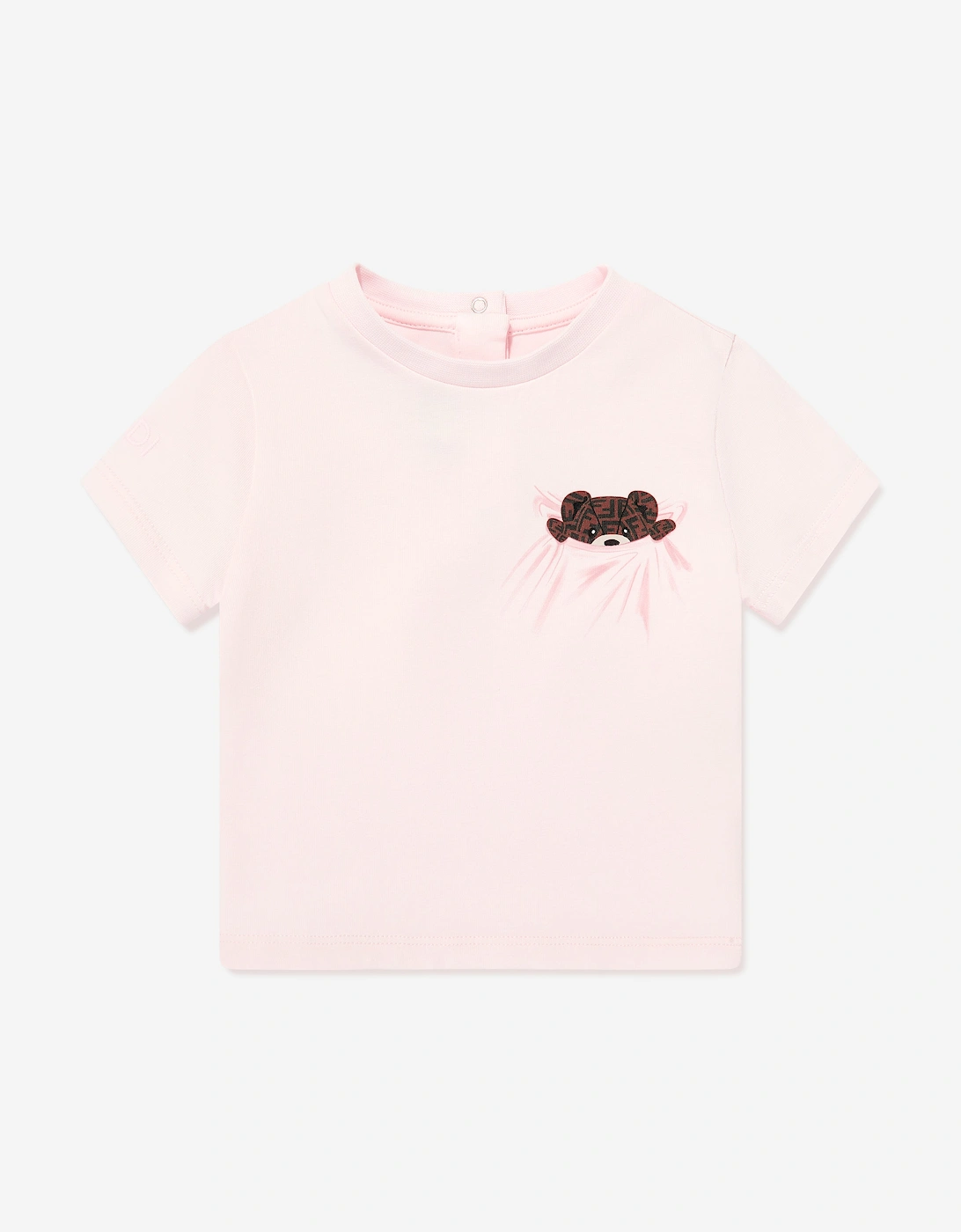 Baby Girls Bear Pocket T-Shirt in Pink, 5 of 4