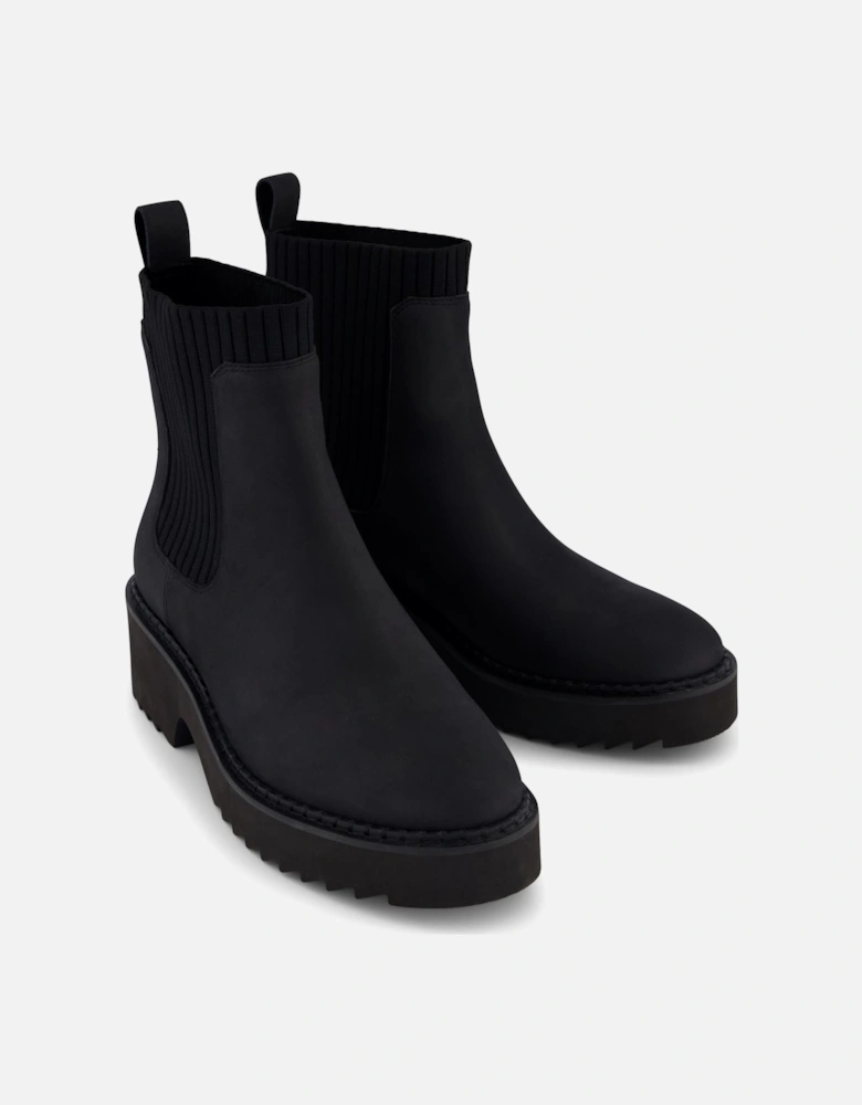 Millie Nubuck Leather Women's Black Boots