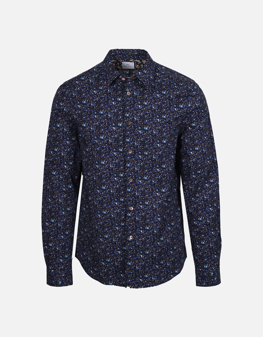 PATTERNED LS TAILORED FIT SHIRT BLUE, 4 of 3