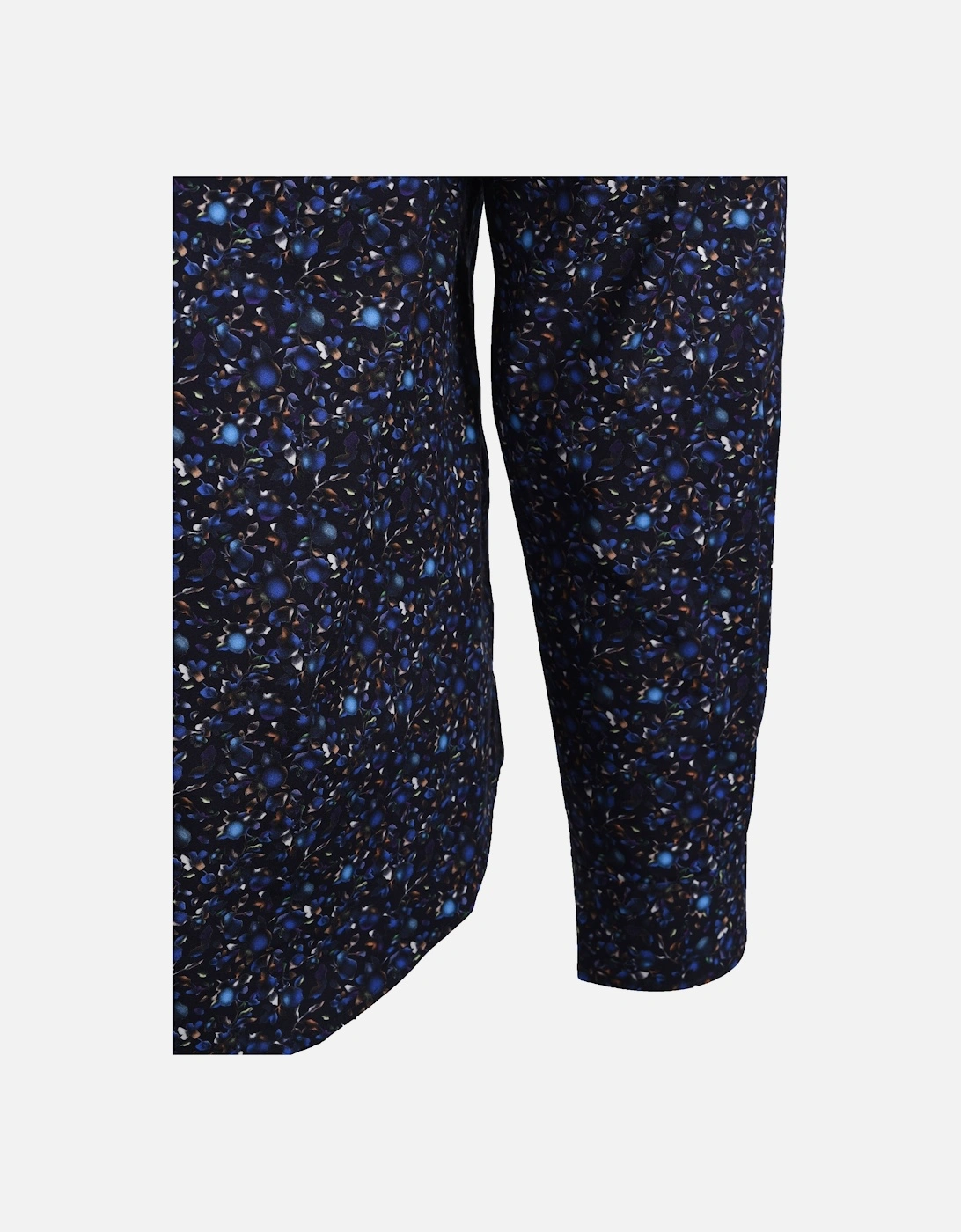 PATTERNED LS TAILORED FIT SHIRT BLUE