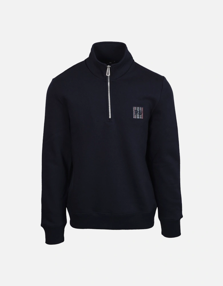 PS LOGO HALF ZIP SWEAT NAVY