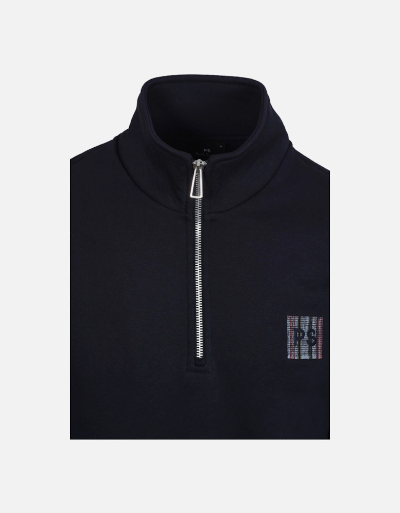 PS LOGO HALF ZIP SWEAT NAVY