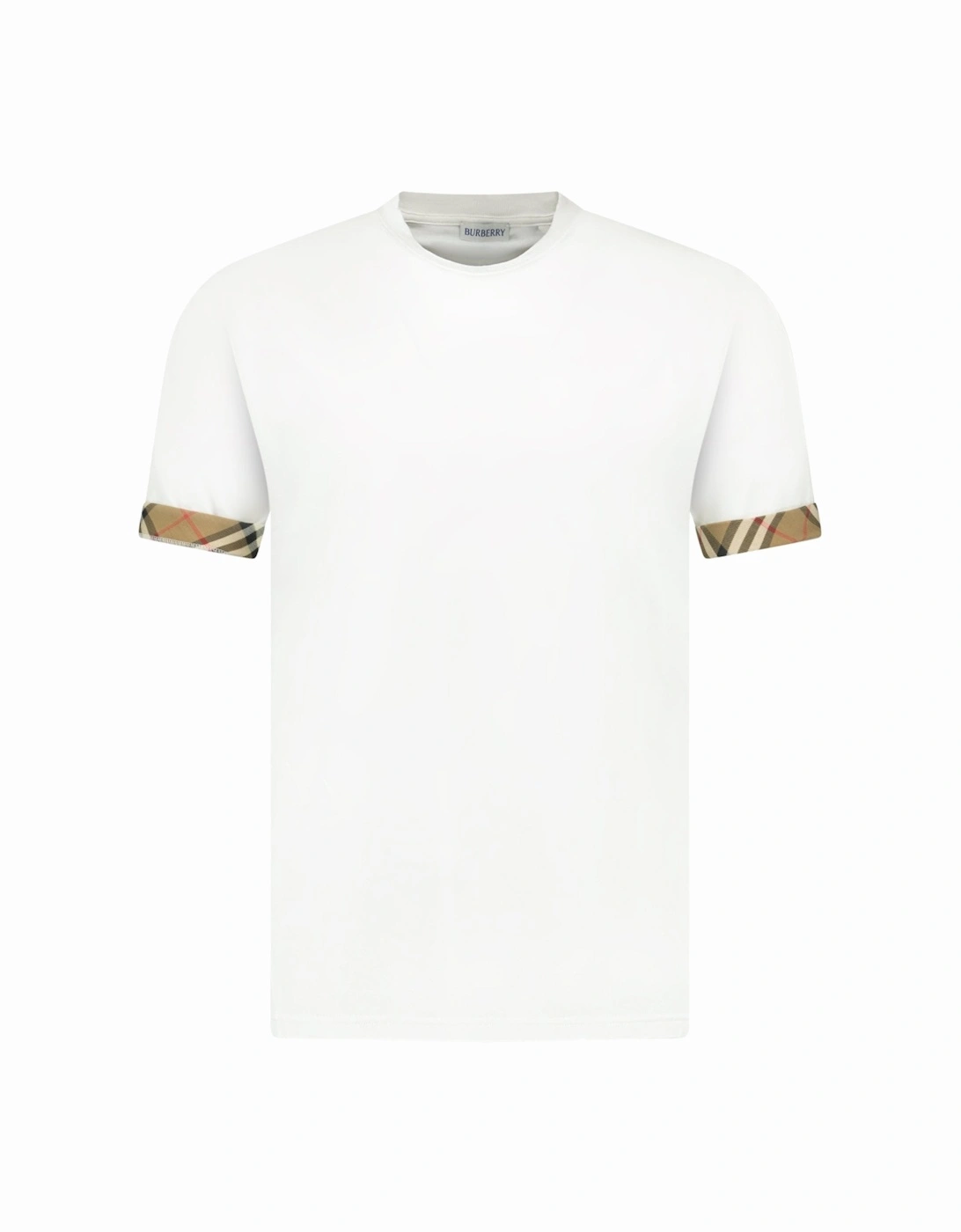 'Ellison' Organic Cotton Check Sleeve White, 3 of 2