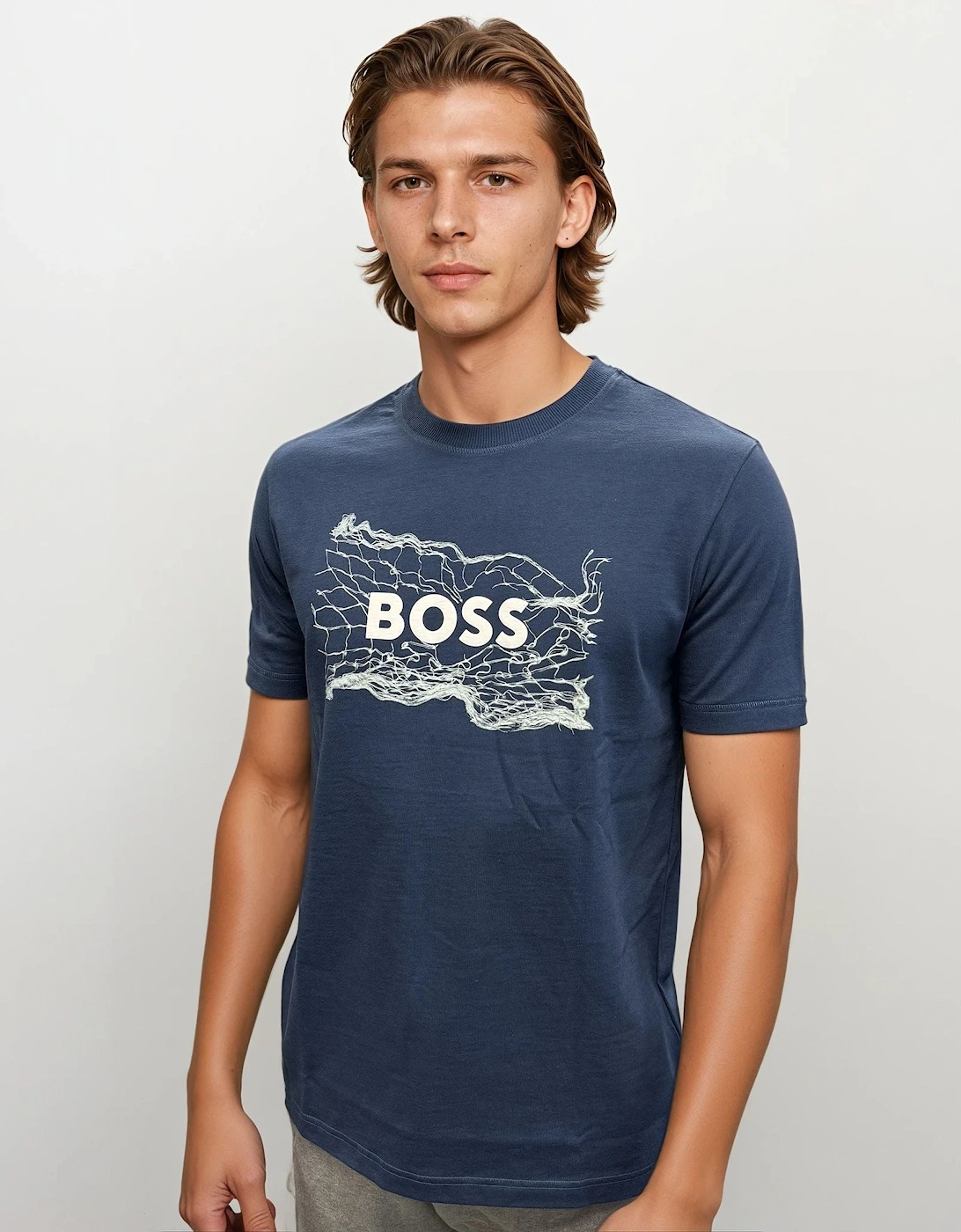 Blue Cotton Jersey Artwork T-shirt