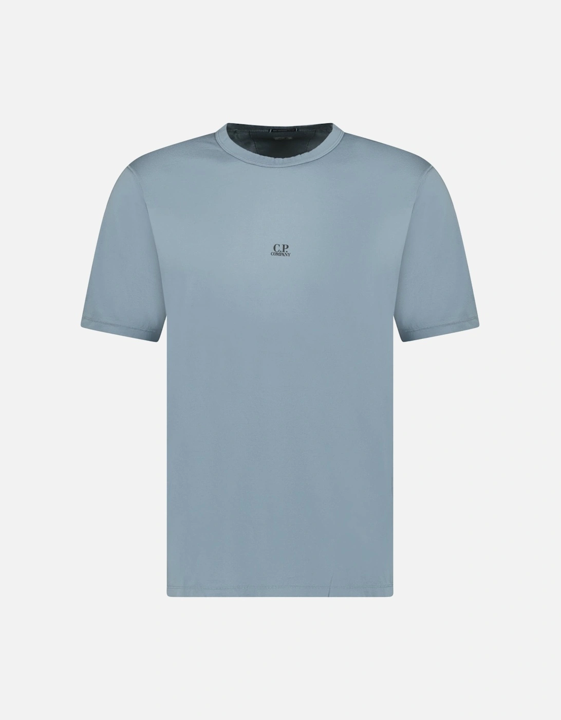 70/2 Mercerised Jersey Logo Patch T-Shirt in Stormy Weather, 3 of 2