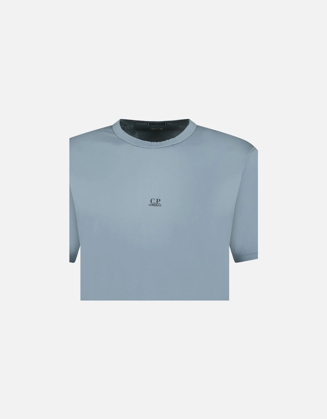 70/2 Mercerised Jersey Logo Patch T-Shirt in Stormy Weather