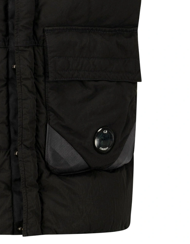 Lens Garment Dyed ECO-Chrome R Gilet in Black