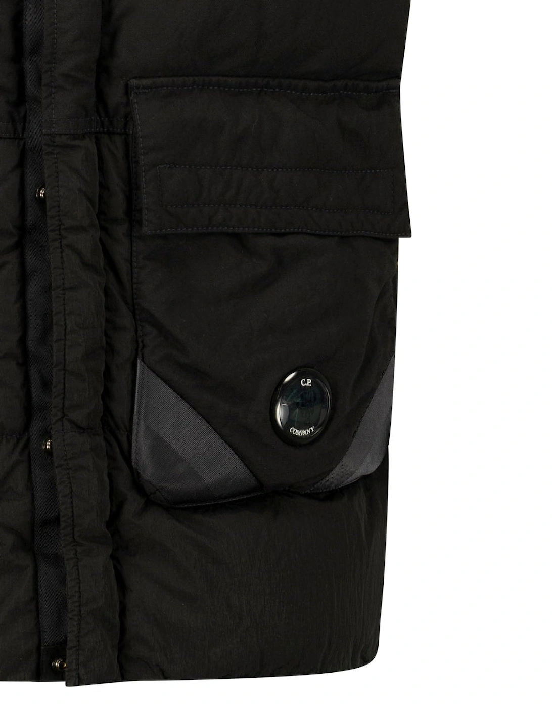 Lens Garment Dyed ECO-Chrome R Gilet in Black