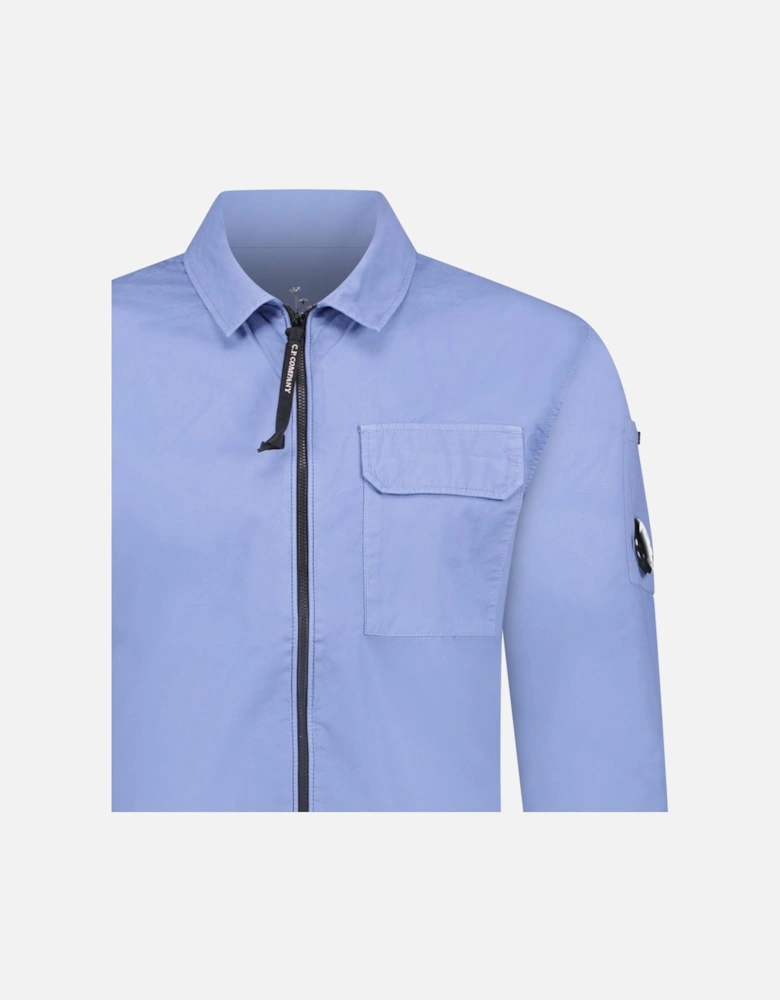 'Gabardine' Overshirt in Blue