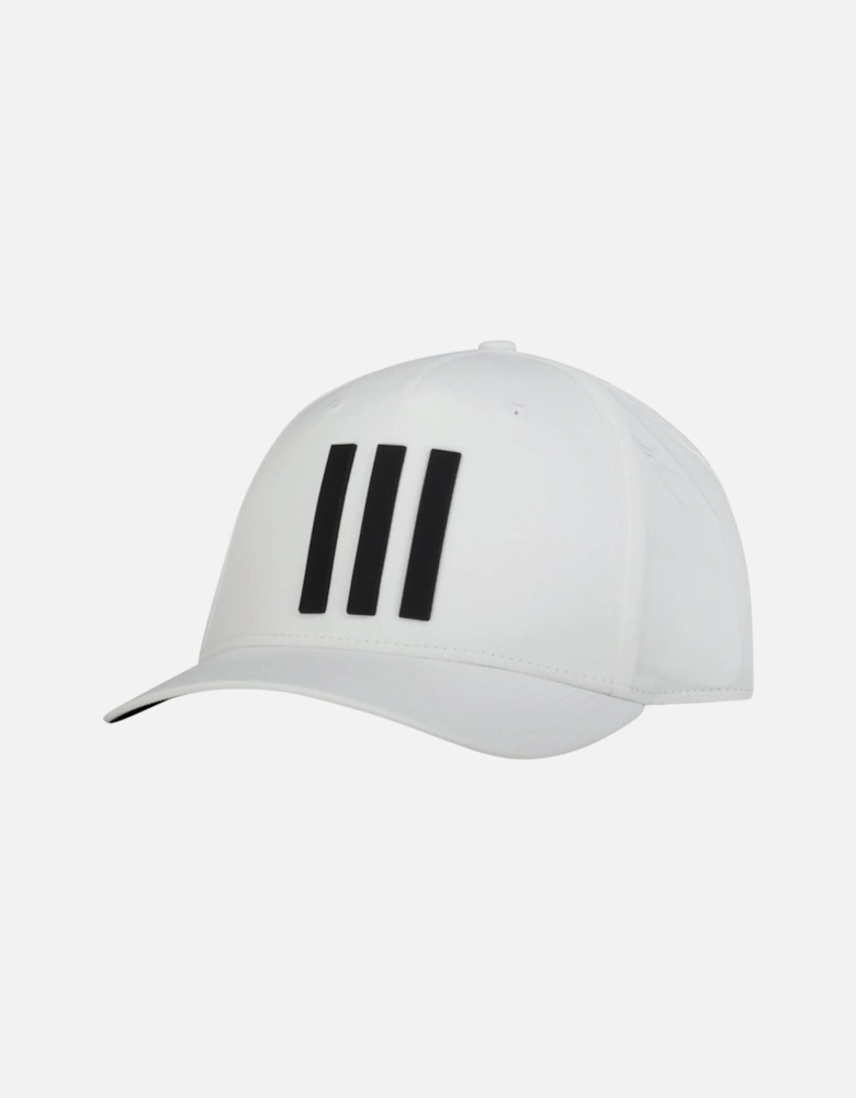Tour 3 Stripe Cap White