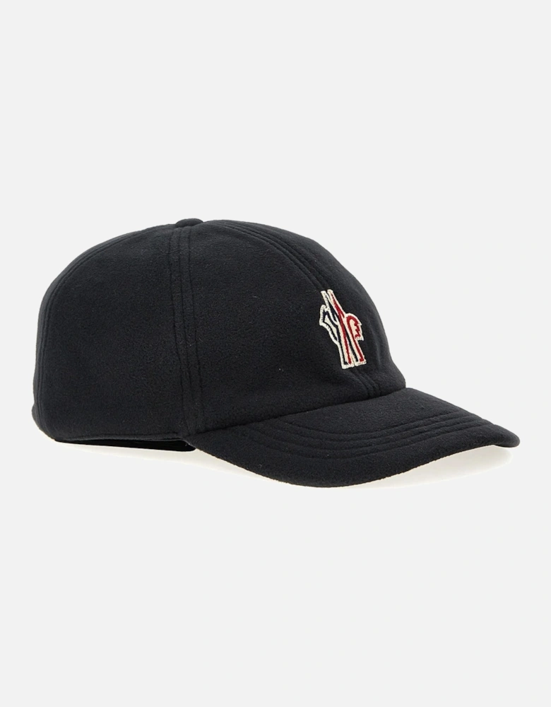 Grenoble Logo Patch Fleece Cap in Black