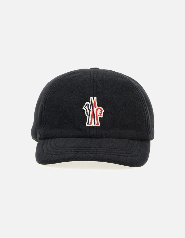 Grenoble Logo Patch Fleece Cap in Black