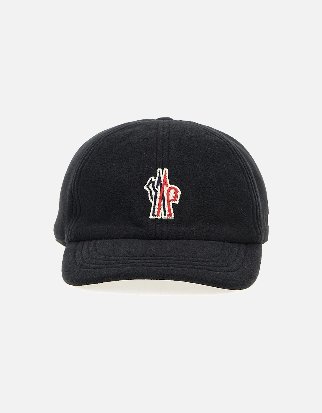 Men's Moncler Grenoble Logo Patch Fleece Cap in Black - Size: M