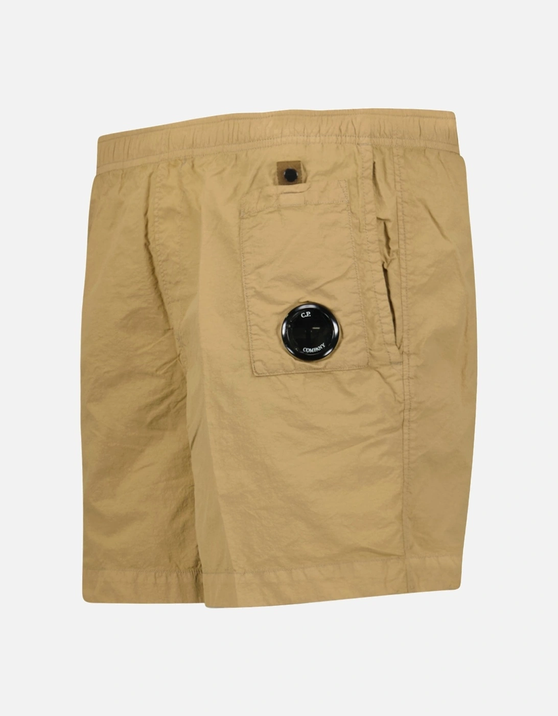 Flatt Nylon Lens-Detail Swim Shorts Sand