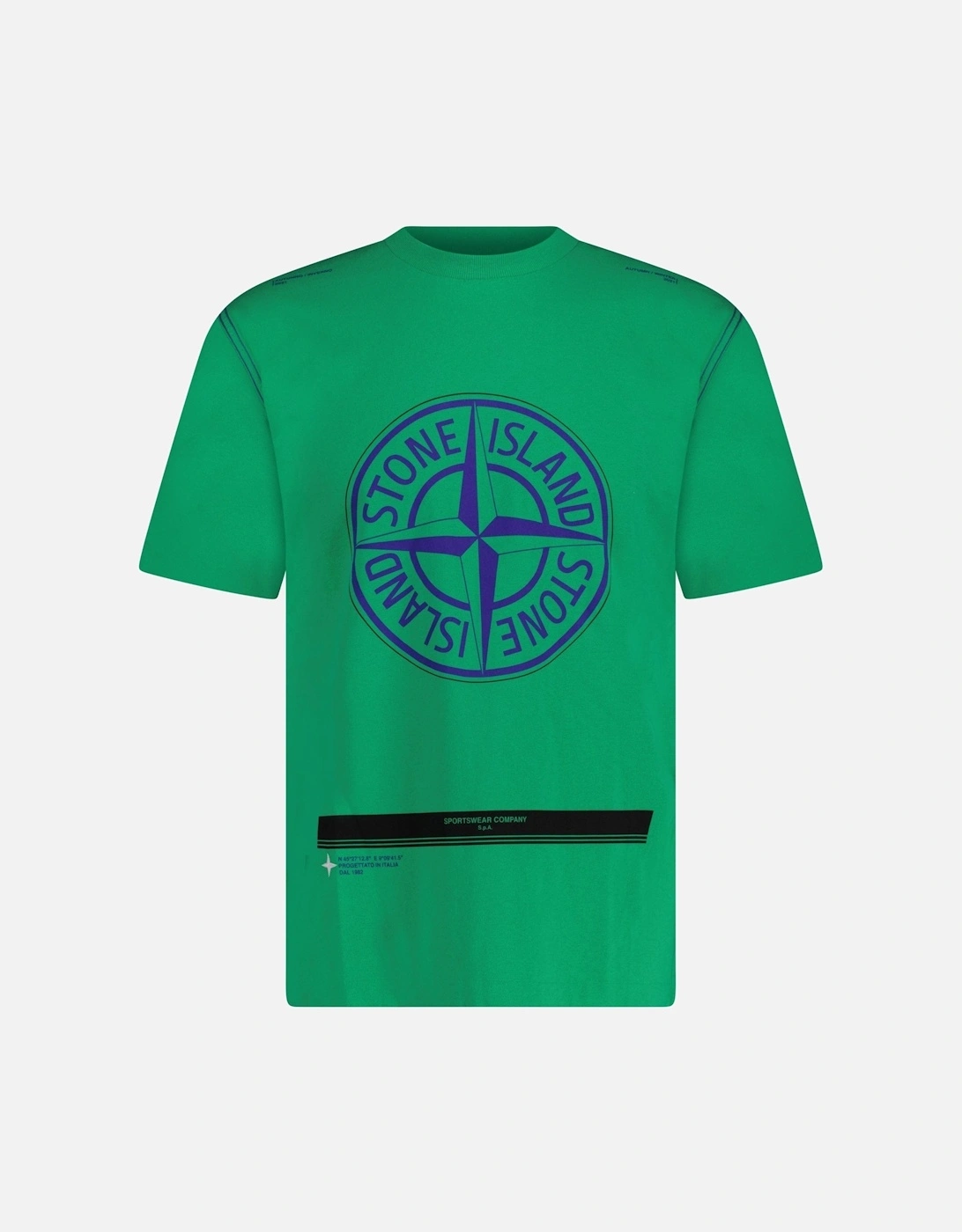 Compass Logo Print T-Shirt Green, 3 of 2