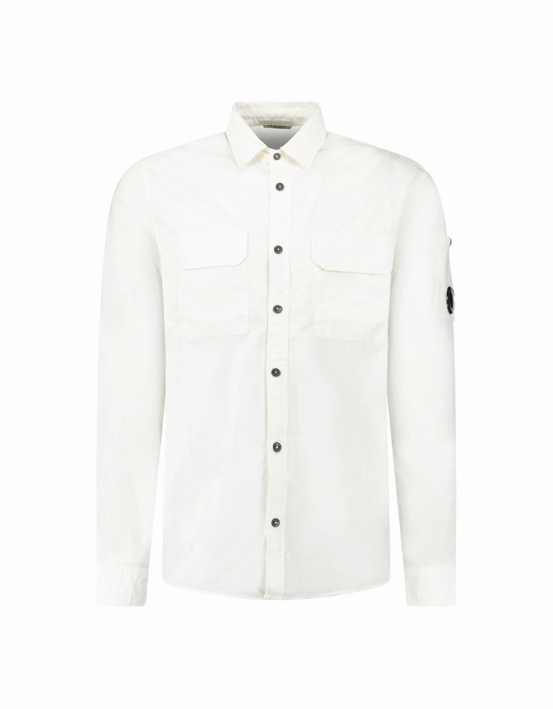 Men's CP Company Lens Safari Shirt Gauze White - Size: 38/Regular