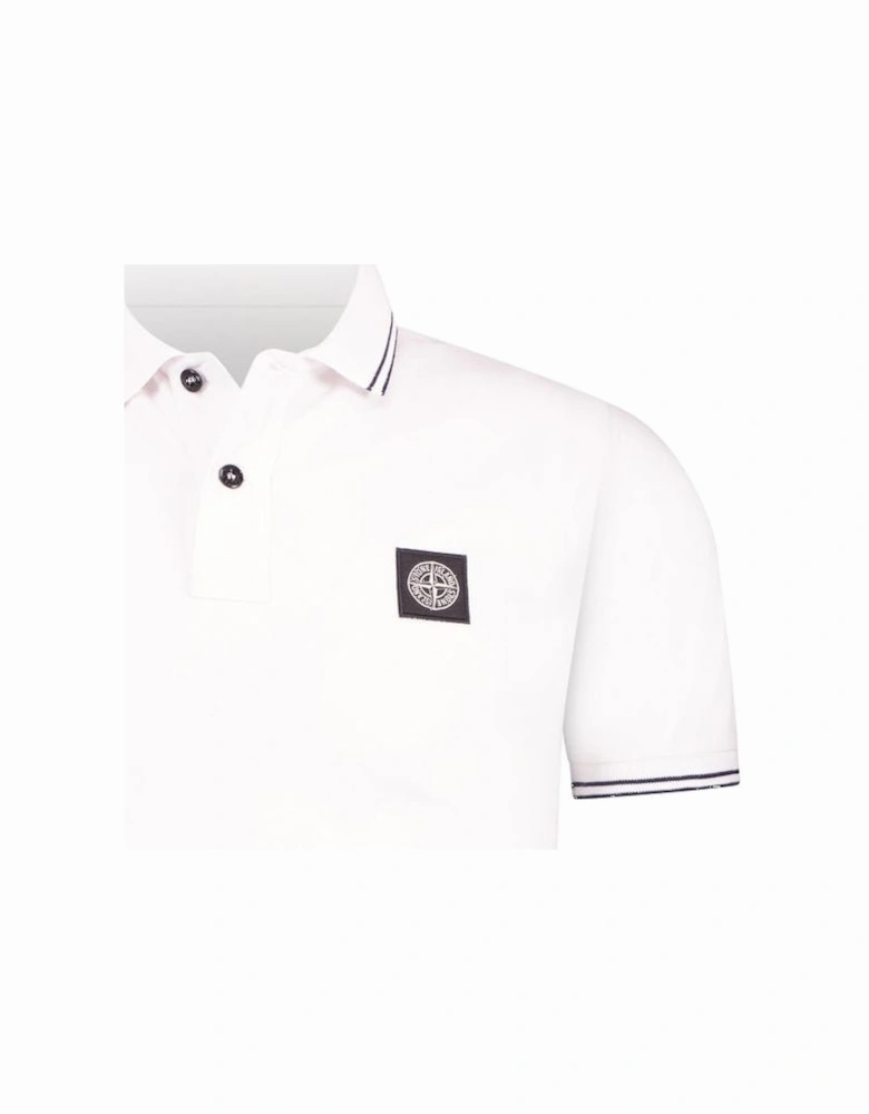 Compass Logo Polo T-Shirt Twin Tip White
