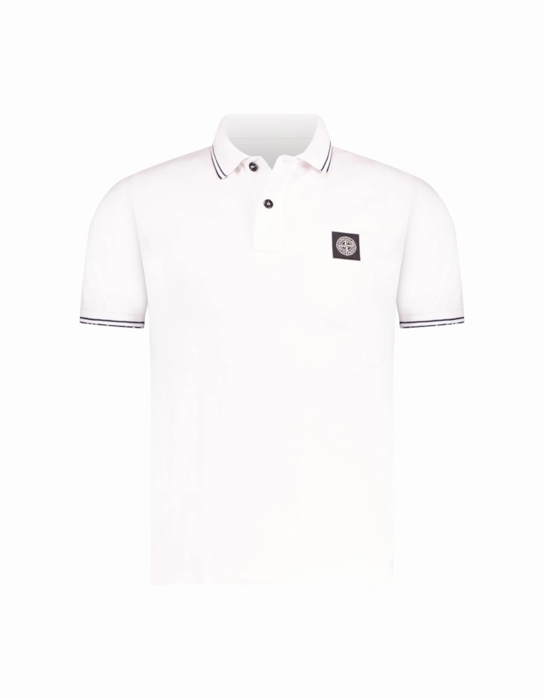 Compass Logo Polo T-Shirt Twin Tip White