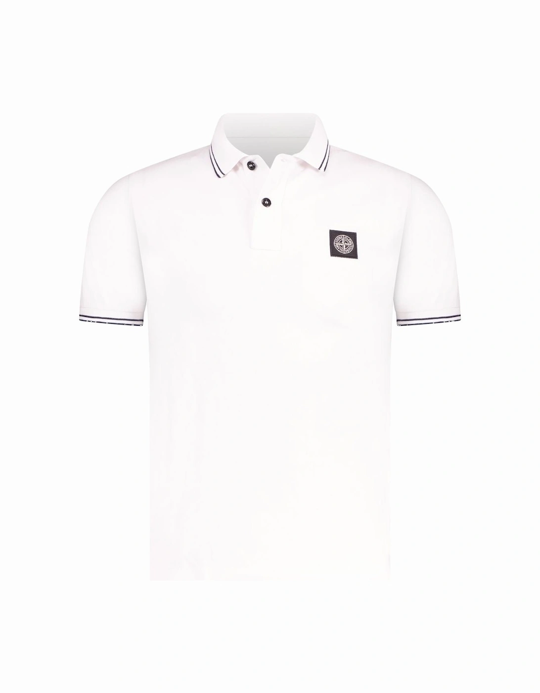 Compass Logo Polo T-Shirt Twin Tip White, 3 of 2