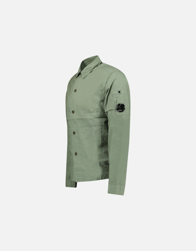 Thyme Green Lens Popeline Over-Shirt