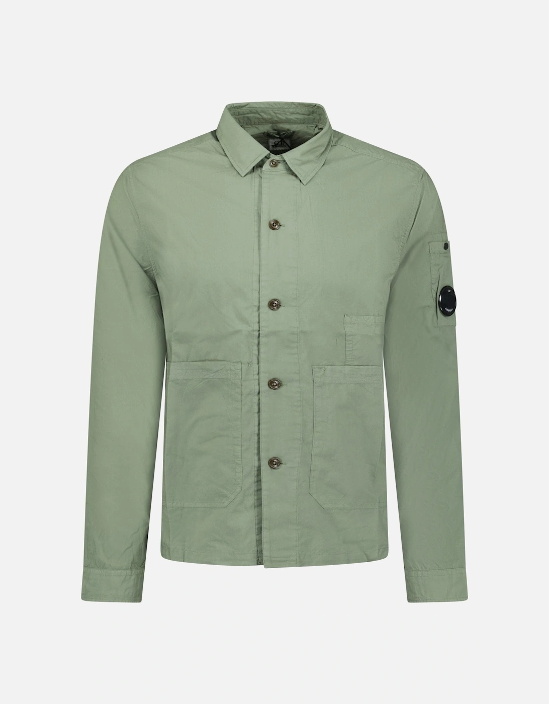 Thyme Green Lens Popeline Over-Shirt, 5 of 4
