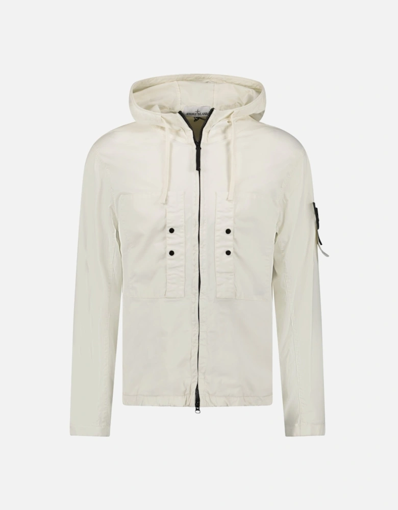 Ivory Chest Pocket Hooded Jacket