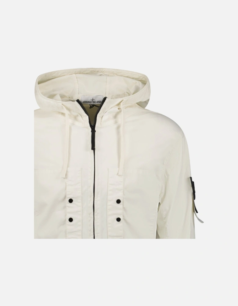 Ivory Chest Pocket Hooded Jacket