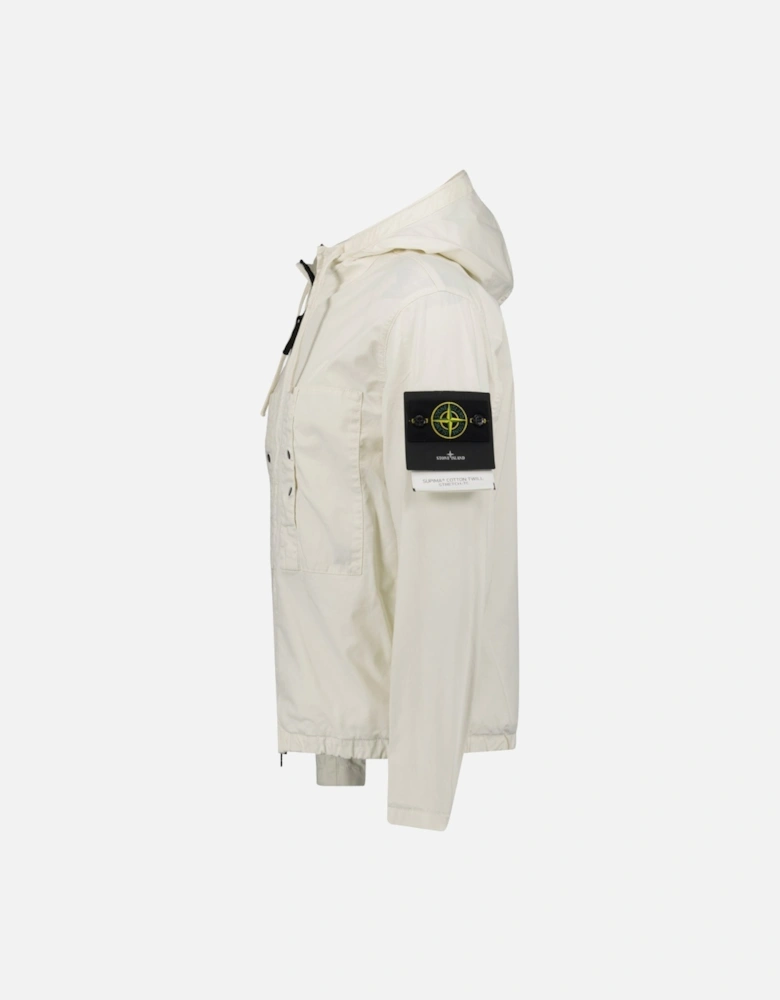 Ivory Chest Pocket Hooded Jacket