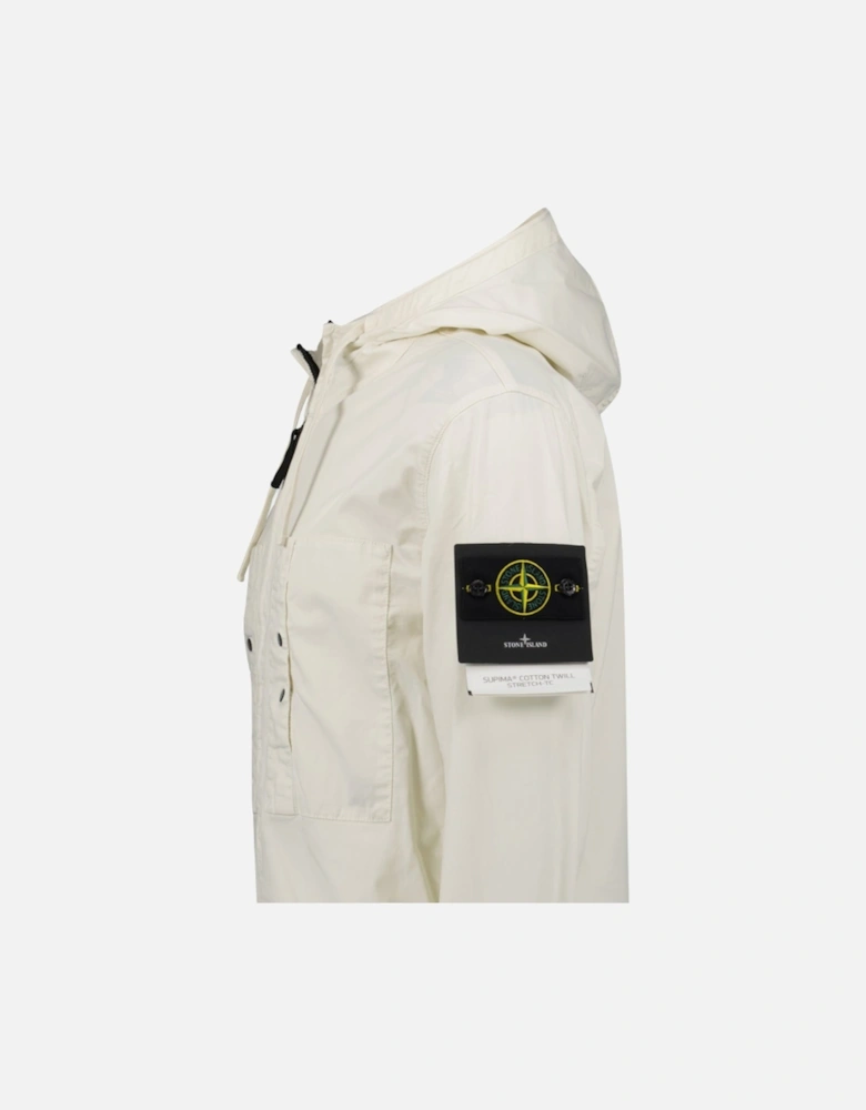 Ivory Chest Pocket Hooded Jacket