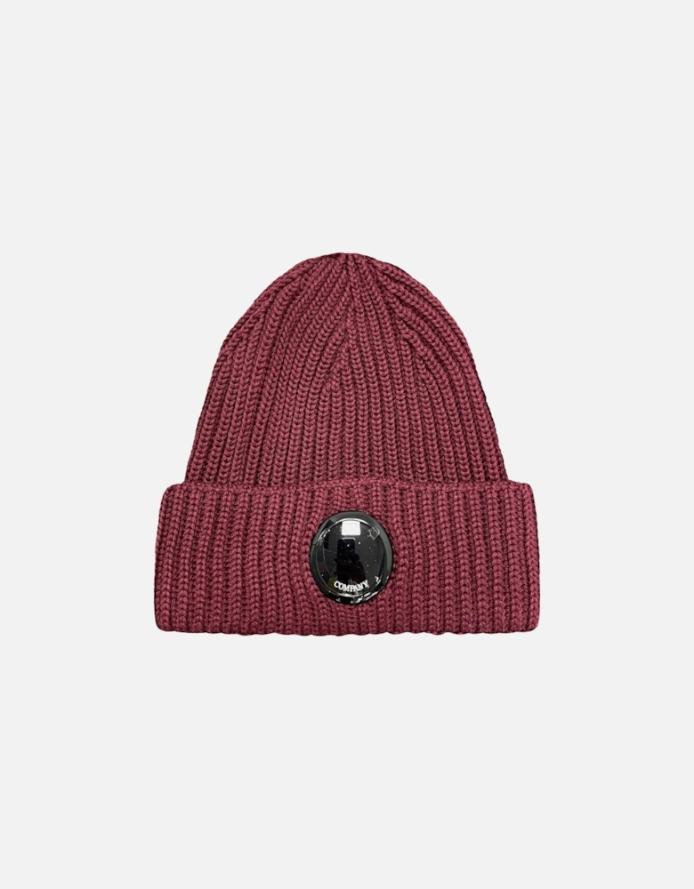Lens Wool Beanie Maroon