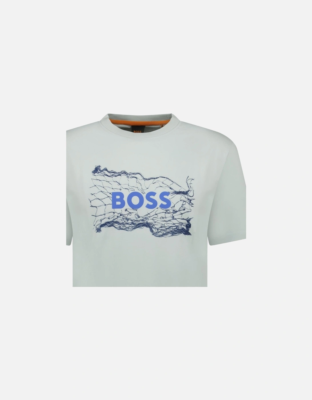 Light Blue Cotton Jersey Artwork T-shirt