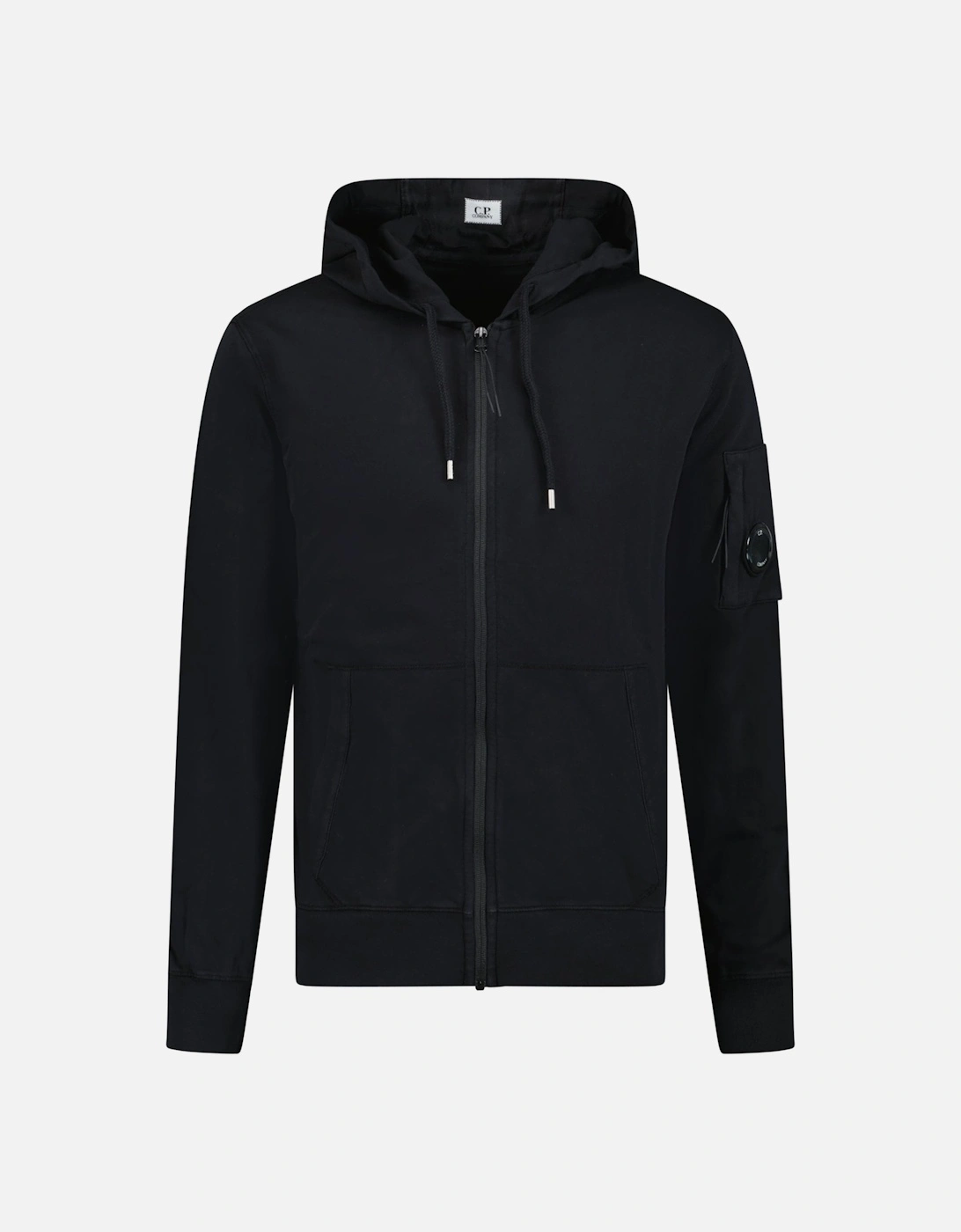 Light Fleece Lens Zip Hoodie Black, 4 of 3