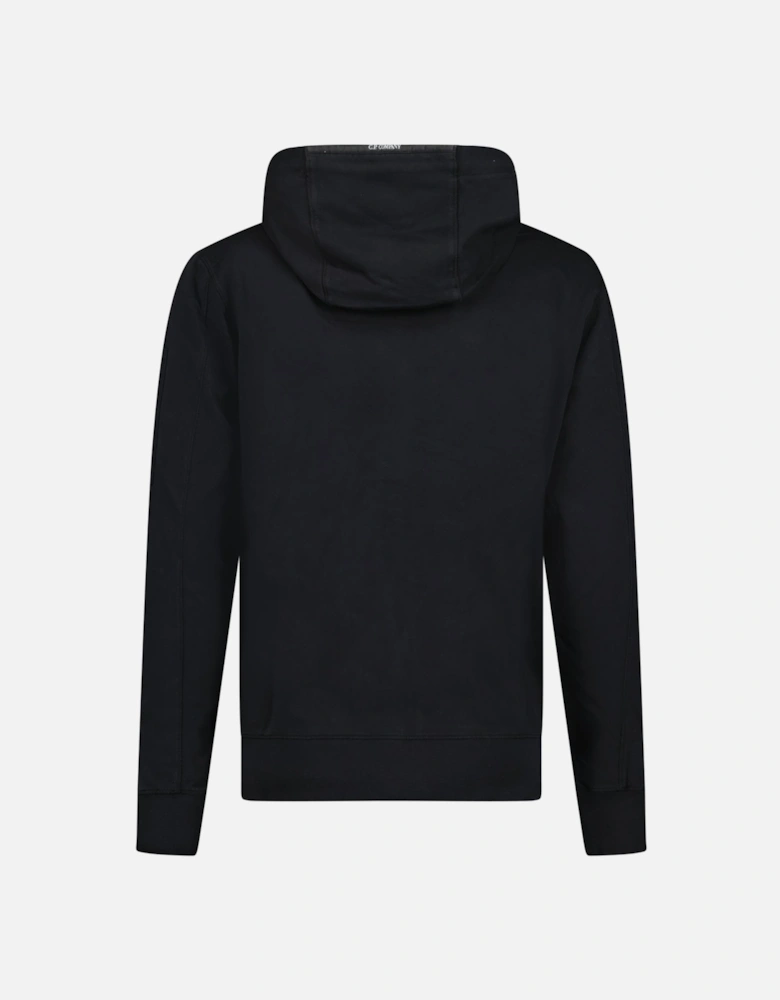 Light Fleece Lens Zip Hoodie Black