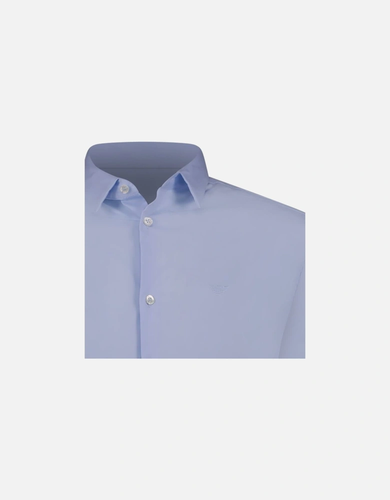 Button-Up Short Sleeve Shirt Light Blue