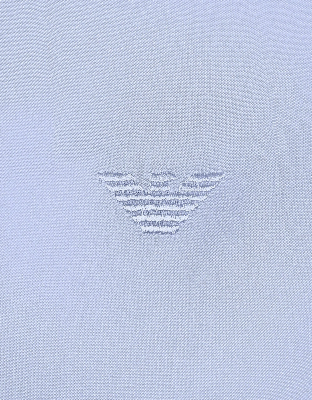 Button-Up Short Sleeve Shirt Light Blue