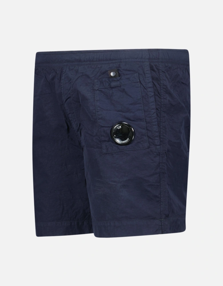 Flatt Nylon Lens-Detail Swim Shorts Navy