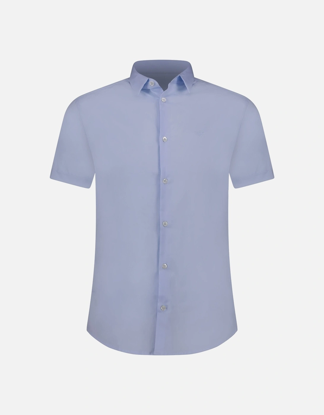 Button-Up Short Sleeve Shirt Light Blue, 4 of 3