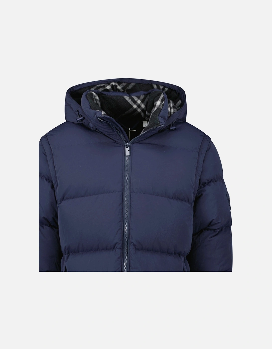 Technical Nylon Puffer Coat / Gilet in Navy