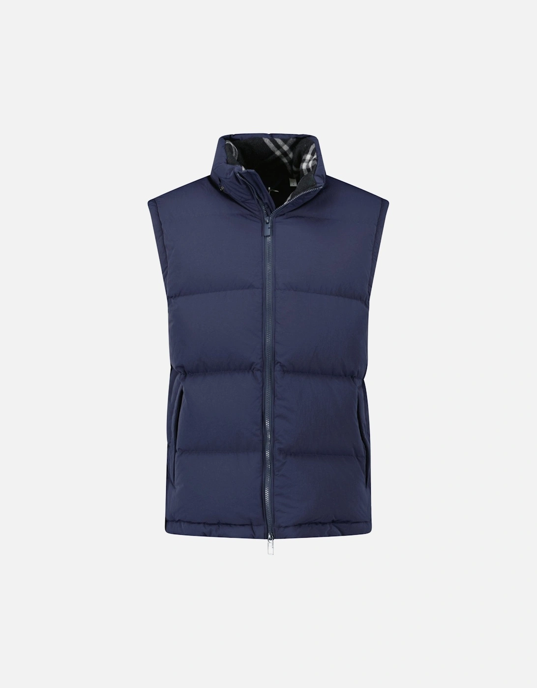 Technical Nylon Puffer Coat / Gilet in Navy