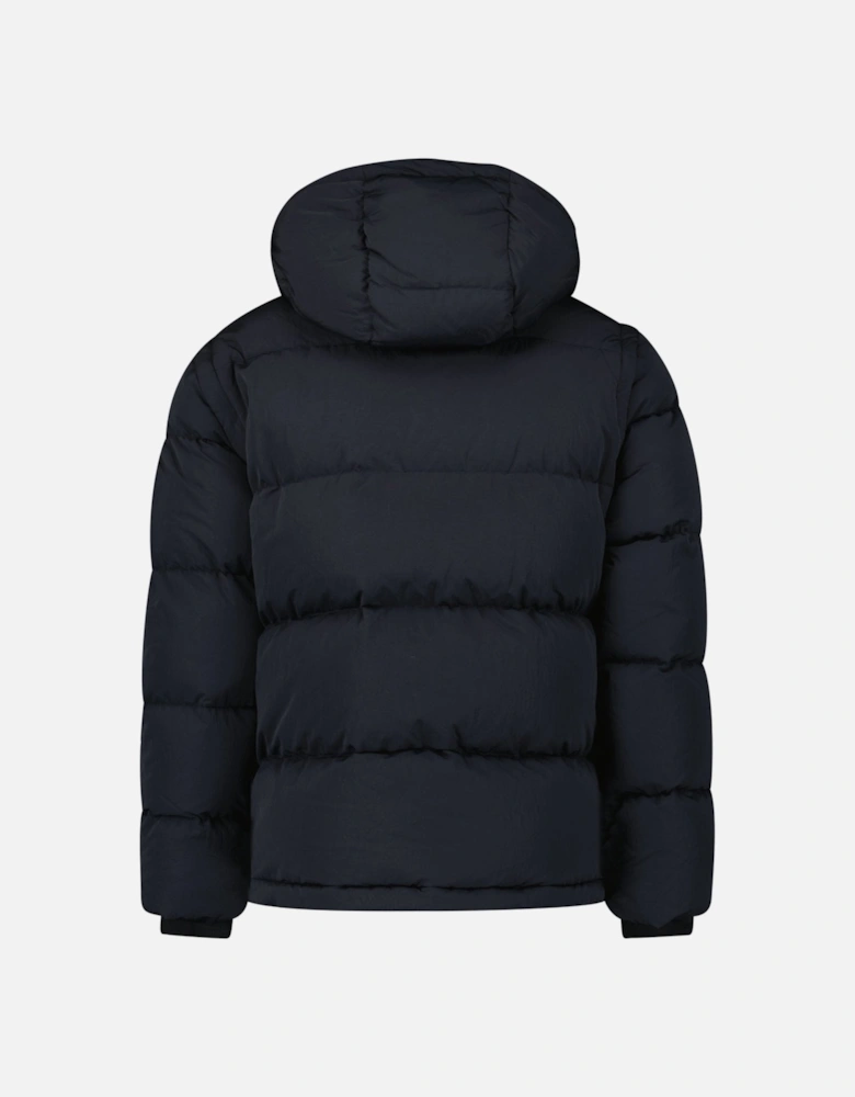 Technical Nylon Puffer Coat / Gilet in Charcoal Black